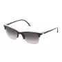 CAROLINA HERRERA SHE655530700 Women's Square Sunglasses - Black/Grey - 53/19/140 mm