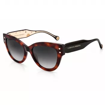 CAROLINA HERRERA Women's Sunglasses CH-0009-S-05L Havana/Brown Frame with Brown Gradient Lenses 54/19/145 mm