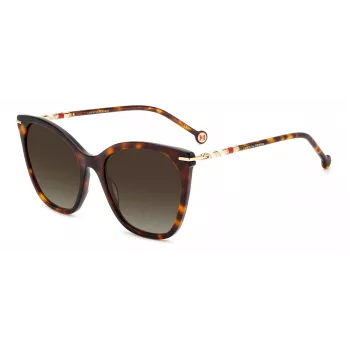 Carolina Herrera Women's Sunglasses HER0091S05L Cat Eye Acetate Black Grey Gradient 56/20/145 mm