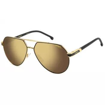 CARRERA 1067/SI Men's Sunglasses - Pilot Square Frame, Black Acetate, Grey Polycarbonate Lenses, UV400 Protection, 62mm Lens, 14mm Bridge, 145mm Temple