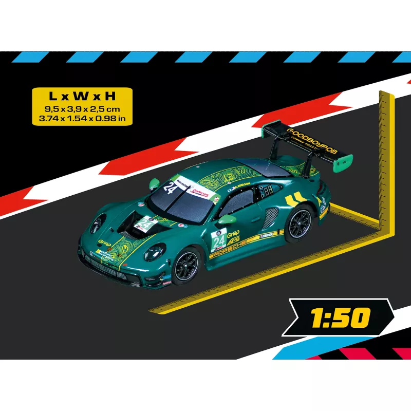 Carrera GO!!! Hybrid Porsche 911 GT3 R Wright Motorsports No.24 Slot Car 1:43