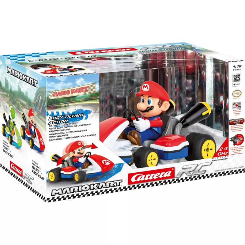 Carrera RC Mario Kart - Mario Race Kart with Sound Red/Blue, 1:16