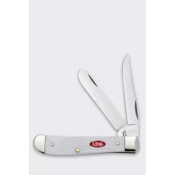 Case SparXX Mini Trapper Knife with White Synthetic Handle and Tru-Sharp Stainless Steel Blades