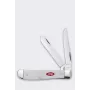 Case SparXX Mini Trapper Knife with White Synthetic Handle and Tru-Sharp Stainless Steel Blades