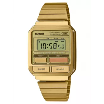CASIO A120WEG-9AEF Women's Vintage Digital Watch, 33.5 mm, Gold-tone