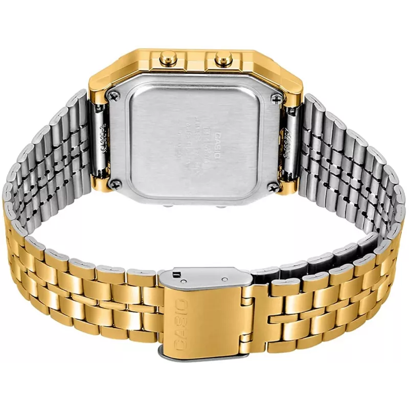 CASIO A500WGA-9 Men's Digital Quartz Watch 39mm Gold-Tone Stainless Steel