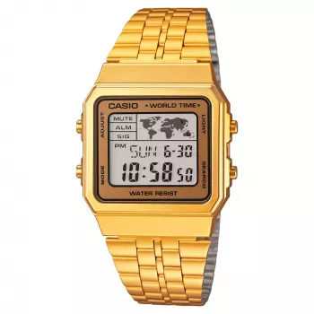 CASIO A500WGA-9 Men's Digital Quartz Watch 39mm Gold-Tone Stainless Steel