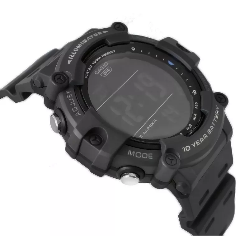 Casio AE-1500WH-8B Men's Digital Watch – Resin Strap, 100m Water Resistant, World Time