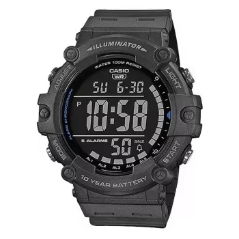 Casio AE-1500WH-8B Men's Digital Watch – Resin Strap, 100m Water Resistant, World Time