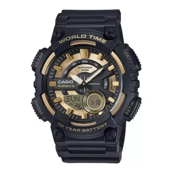 CASIO AEQ110BW-9AVDF Men's Analog-Digital Watch, 52.2 mm, Black/White