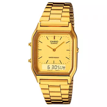 CASIO AQ-230GA-9B Unisex Analog-Digital Watch, Gold Tone, 38.8 mm