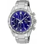 CASIO Edifice EFR-574D-2AVUEF Men's Analog Quartz Watch, 42.3 mm, Blue Dial, Stainless Steel Bracelet