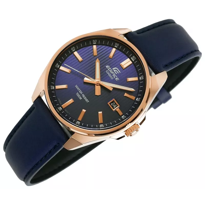 Casio Edifice EFV-150CL-2AVUEF Men's Blue Dial Brown Leather Strap Watch