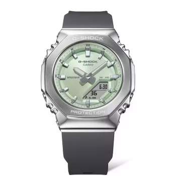 CASIO G-SHOCK Women's GM-S2110-3AER Analog-Digital Watch 42.9mm Green Resin/Stainless Steel