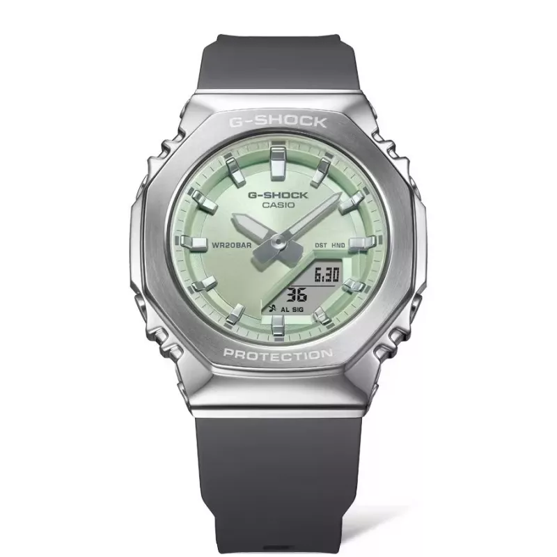 CASIO G-SHOCK Women's GM-S2110-3AER Analog-Digital Watch 42.9mm Green Resin/Stainless Steel