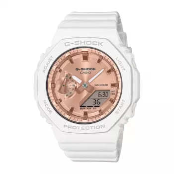 CASIO GMA-S2100MD-7AE Women's Analog-Digital Quartz Watch, 46.2mm, White Resin Band