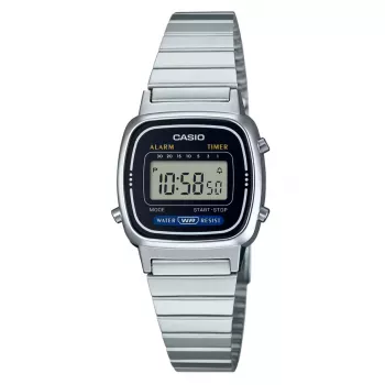 CASIO LA-670WD-1DF Women's Digital Watch Silver Stainless Steel 24mm