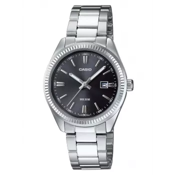 CASIO LTP1302PD-1A Women's Analog Quartz Watch 34.2mm Stainless Steel Black Dial