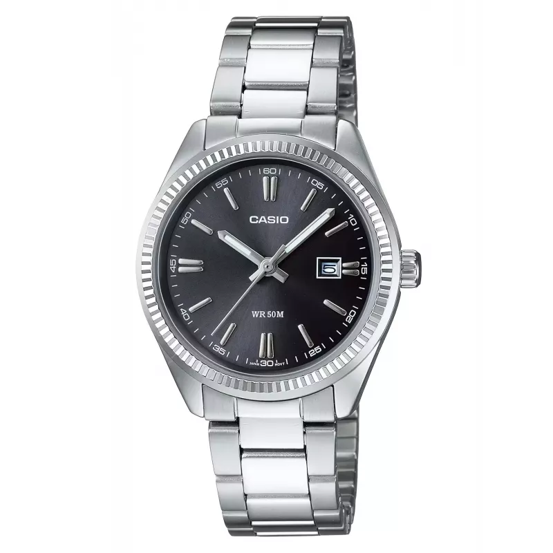 CASIO LTP1302PD-1A Women's Analog Quartz Watch 34.2mm Stainless Steel Black Dial