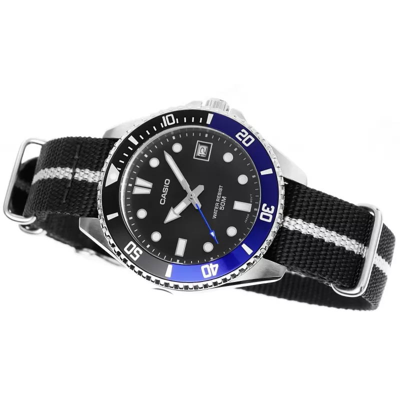 Casio MDV-10C-1A2VEF Men's Diver Watch Black Stainless Steel Resin