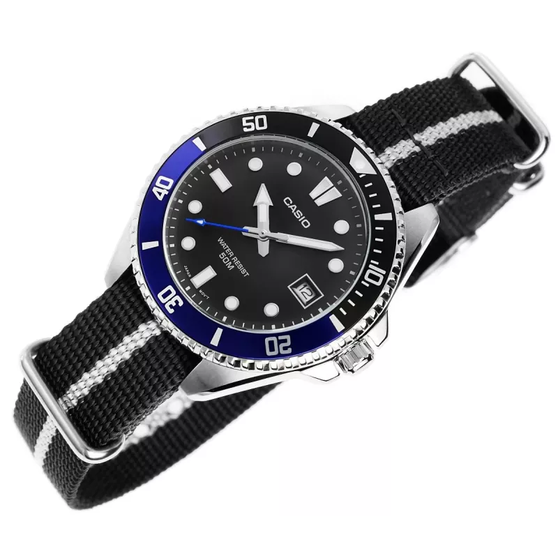 Casio MDV-10C-1A2VEF Men's Diver Watch Black Stainless Steel Resin