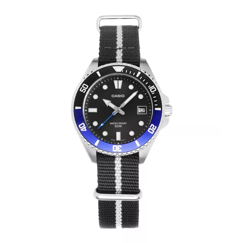 Casio MDV-10C-1A2VEF Men's Diver Watch Black Stainless Steel Resin