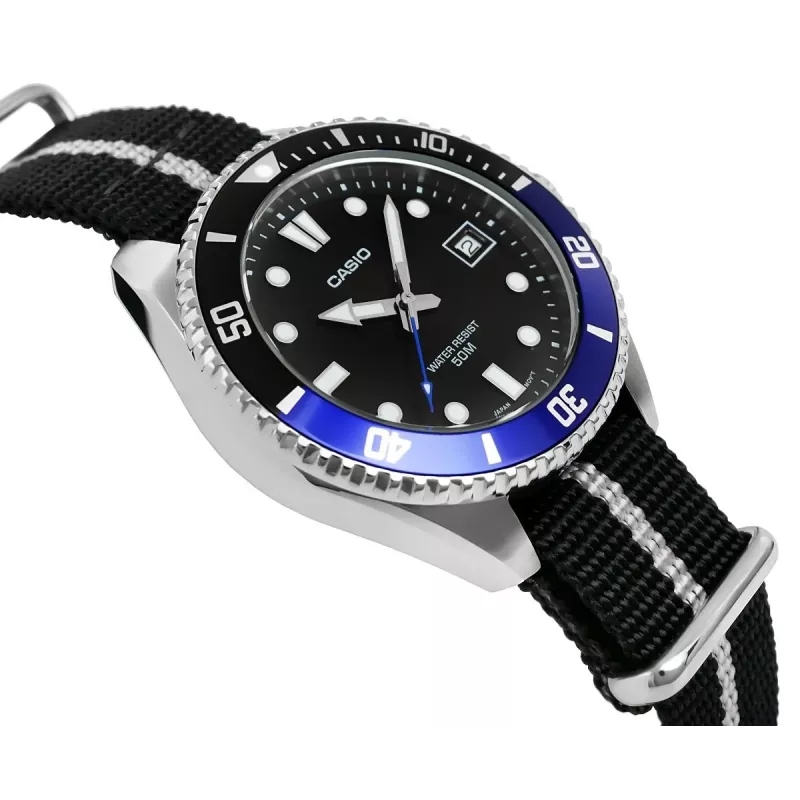 Casio MDV-10C-1A2VEF Men's Diver Watch Black Stainless Steel Resin