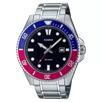 CASIO MDV107D1A3VDF Men's Dive Watch 42mm Stainless Steel Black Dial