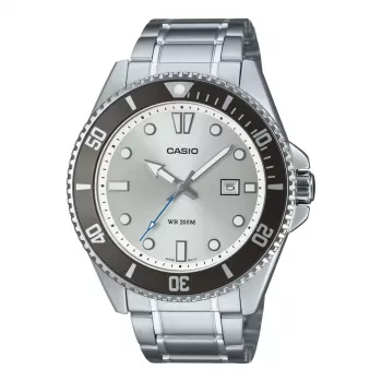 CASIO MDV107D7AVDF Men's Diver Watch 44.2 mm Stainless Steel White Dial