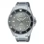 CASIO MDV107D8AVDF Men's Analog Quartz Watch, 49.5mm Stainless Steel, Black Dial