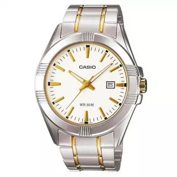 CASIO Men's Analog Quartz Watch MTP-1308SG-7A Stainless Steel Two-Tone 43.5mm