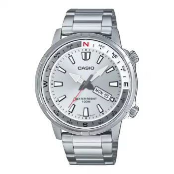 CASIO Men's Analog Watch MTD130D7AVDF 44mm Stainless Steel
