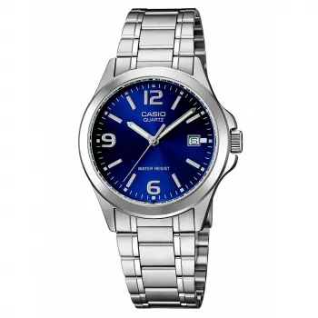 CASIO MTP-1215A-2A Men's Analog Quartz Watch Blue Dial Stainless Steel 43.3mm