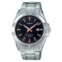 CASIO MTP-1308D-1A2 Men's Analog Quartz Watch, 48.9mm, Black Dial, Silver Stainless Steel Band