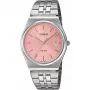 Casio MTP-B145D-4AVEF Men's Analog Quartz Watch with Stainless Steel Band, Salmon Pink Dial, Silver Case, 50m Water Resistance