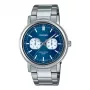 CASIO MTP-E335D-2E1VD Men's Analog Quartz Watch, Blue Dial, Stainless Steel Bracelet, 47.6mm