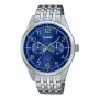 CASIO MTP-E340D-2AVDF Men's Analog Quartz Watch 42mm Stainless Steel Blue Dial Date