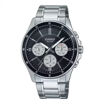 CASIO MTP1374D1A3VD Men's Analog Quartz Watch with Day-Date Display, Stainless Steel Band, 47mm Case