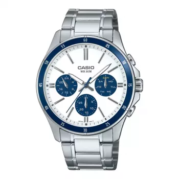 CASIO MTP1374D7A2VD Men's Analog Quartz Watch 47mm Stainless Steel