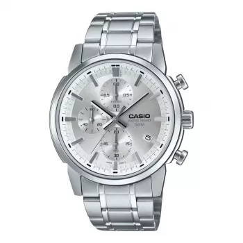 CASIO MTPE510D7AVDF Men's Analog Quartz Watch 42mm Stainless Steel Silver Dial