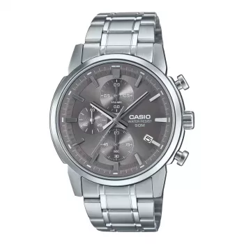 CASIO MTPE510D8AVDF Men's Analog Quartz Watch 42mm Stainless Steel Grey Dial
