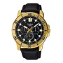 CASIO MTPVD300GL1EU Men's Analog Quartz Watch 45mm Gold-Tone Stainless Steel Black Leather