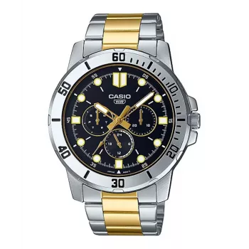 CASIO MTPVD300SG1EU Men's Analog Quartz Watch 45mm Stainless Steel Two-Tone Silver/Gold