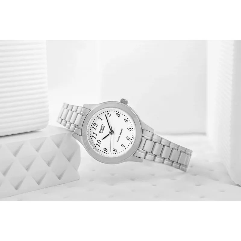 CASIO Women's Analog Quartz Watch LTP-1128A-7B 33mm Silver Dial Stainless Steel