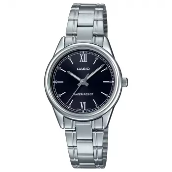 CASIO Women's Analog Quartz Watch LTP-V005D-1B2 34mm Silver Stainless Steel