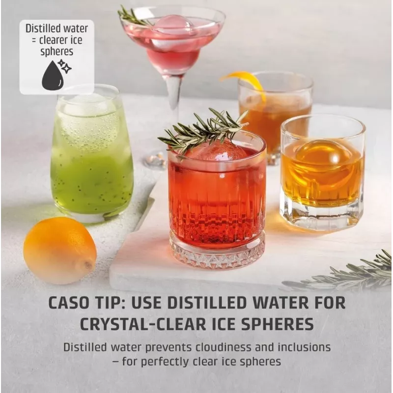 CASO IceBall Pro Automatic Ice Ball Maker – 130W, 1.3L, Matt Black