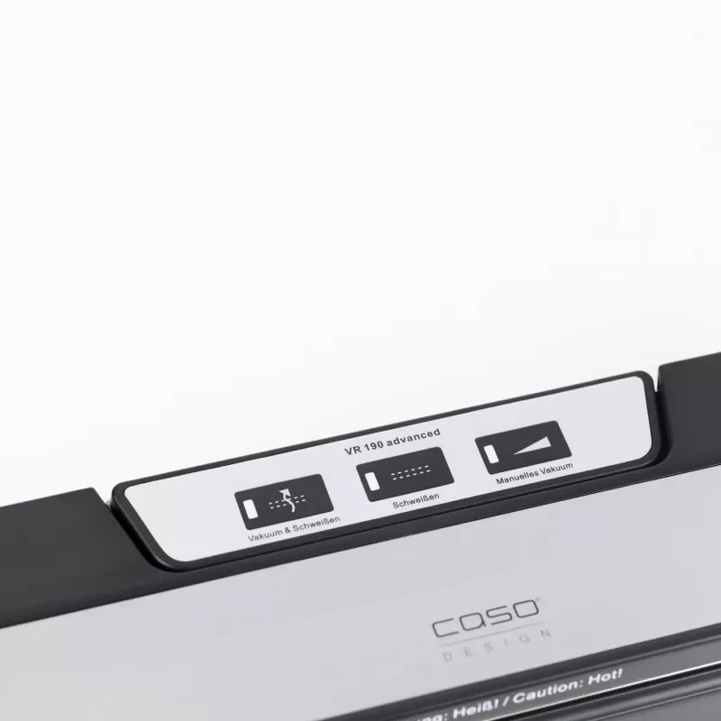 CASO VR 190 Advanced Bar Vacuum Sealer – 100 W, Temperature Control, Double Seam, Black