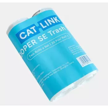 CATLINK CL-TB-01 Automatic Litter Box Waste Bags (2 Rolls, 40 Bags) – Black HDPE