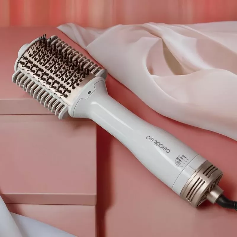 Cecotec Air Brush with Heating Plates Air DryBold Ceramic Heating System Ion Conditioning 1200 W Gold/White
