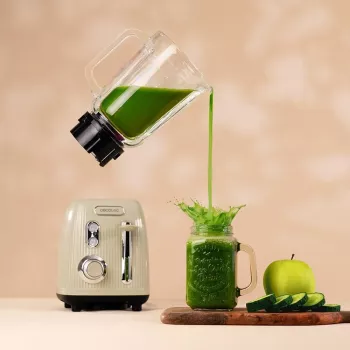 Cecotec Blender Power Black Titanium RetroGreen, 1200 W, 1.5 L Glass Jar, Green